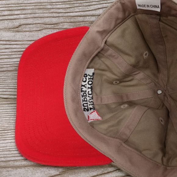 TRACTOR SUPPLY CO TSC TAN ,RED ADJUSTABLE BASEBALL HAT CAP NEW! - Picture 7 of 8